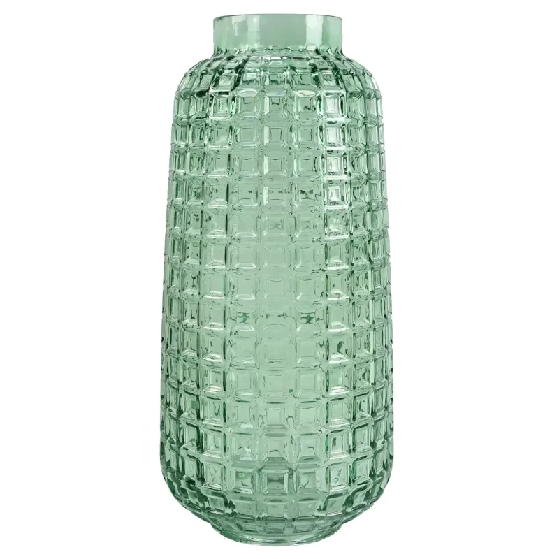Green Cube Glass Vase