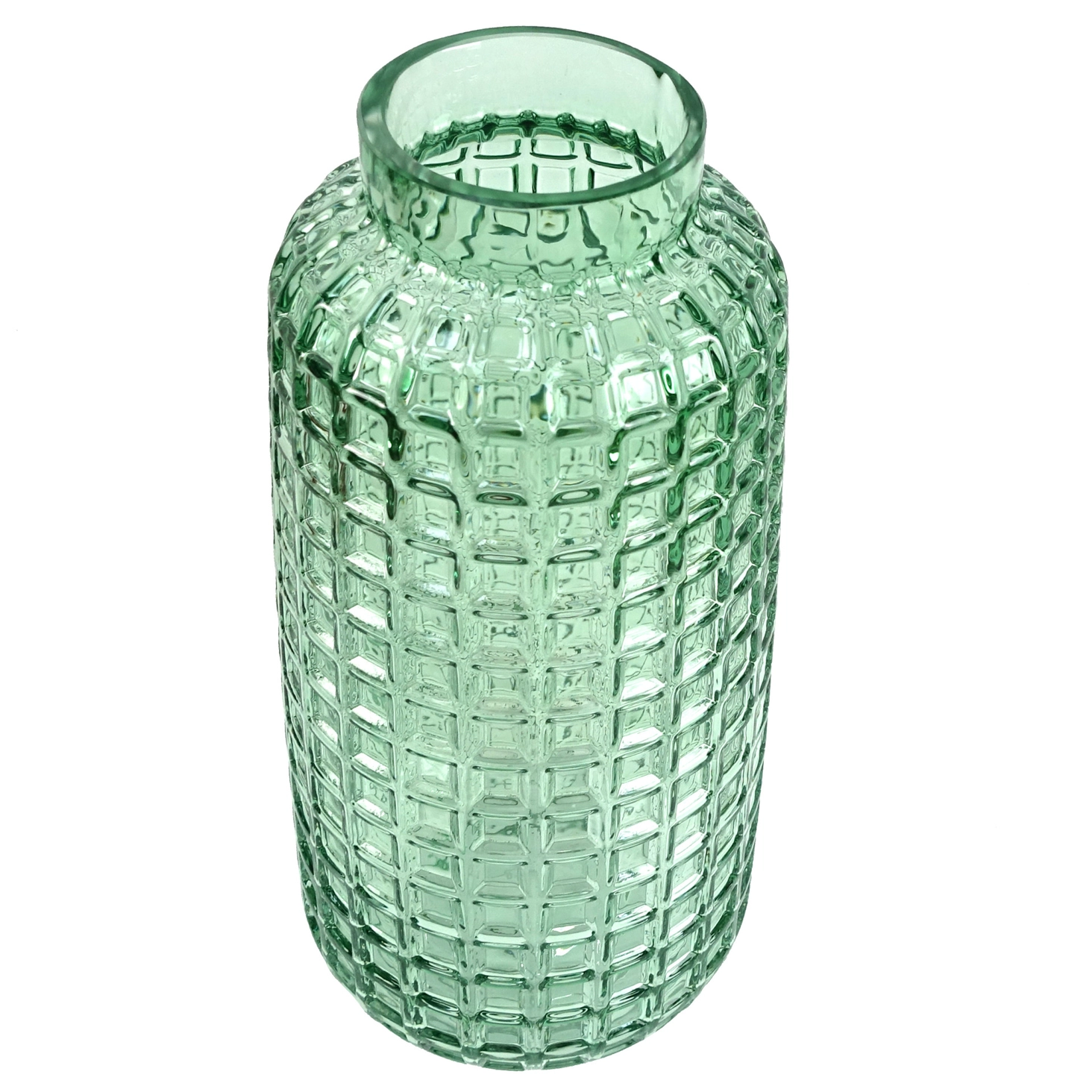 Green Cube Glass Vase - Image 3