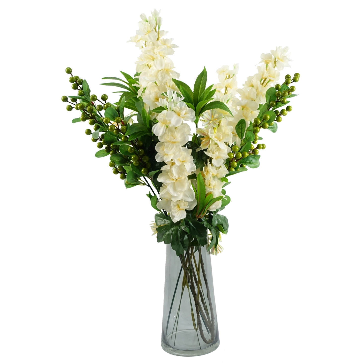 Stylish Gold Rim Smoke Grey Glass Vase - Image 2