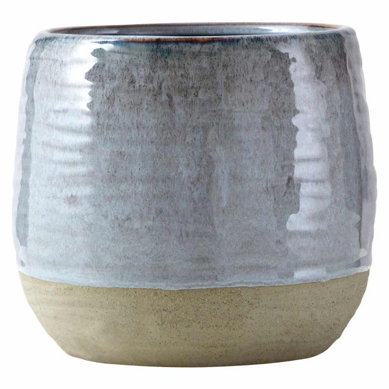 Elegant Caldera Large Planter in Grey