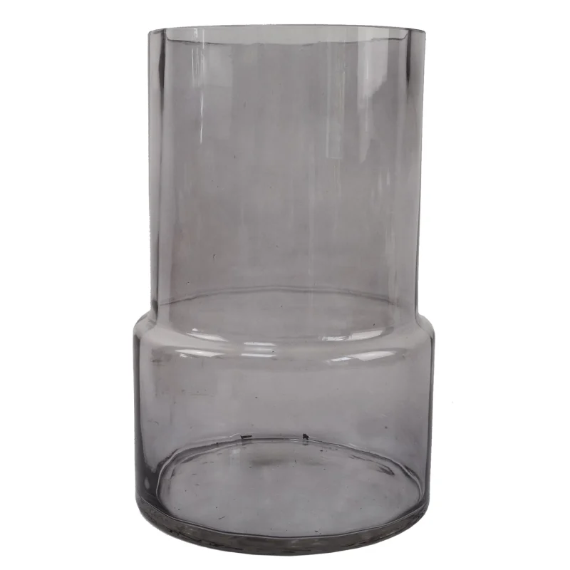 Modern Grey Smoke Glass Vase